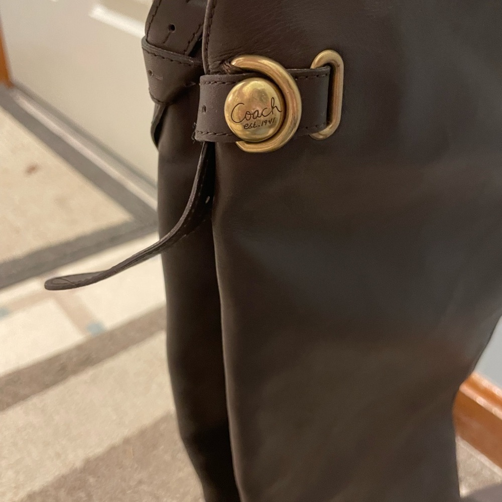 Leather Coach boots